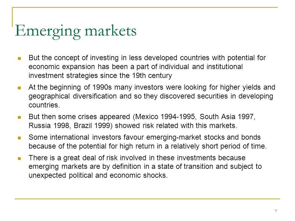 Working Mechanism of Emerging Market Economies