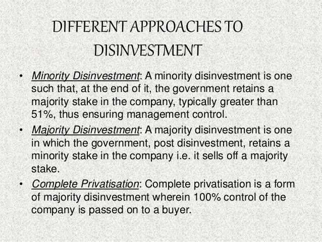 Meaning of Disinvestment