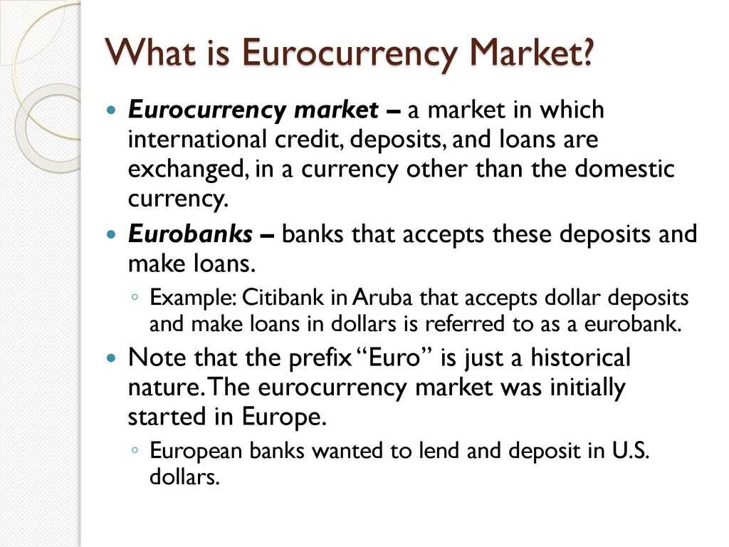Historical Background of Euromarket