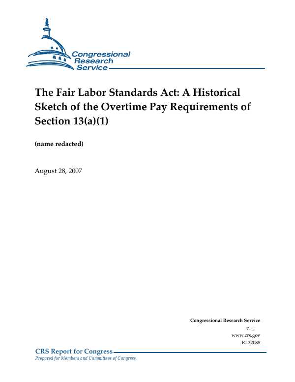 Fair Labor Standards Act: A Comprehensive Overview and Historical Background