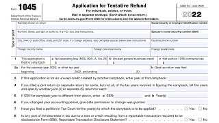 Important Considerations and Tips for Filing Form 1045