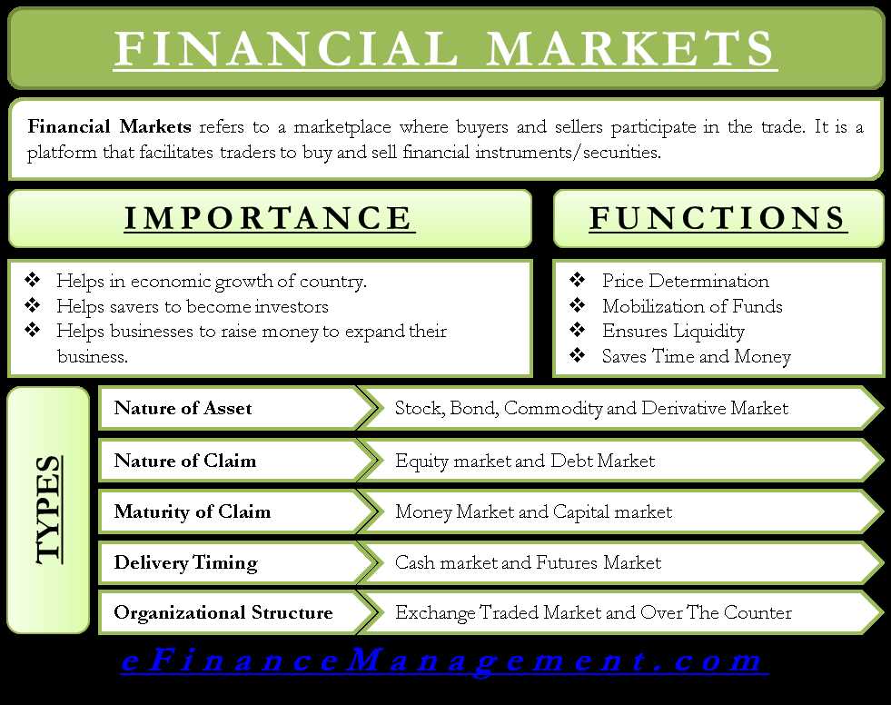 Financial Markets: The Key Players in the Economy