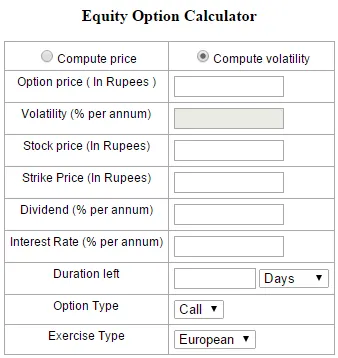 Example of Option Premium