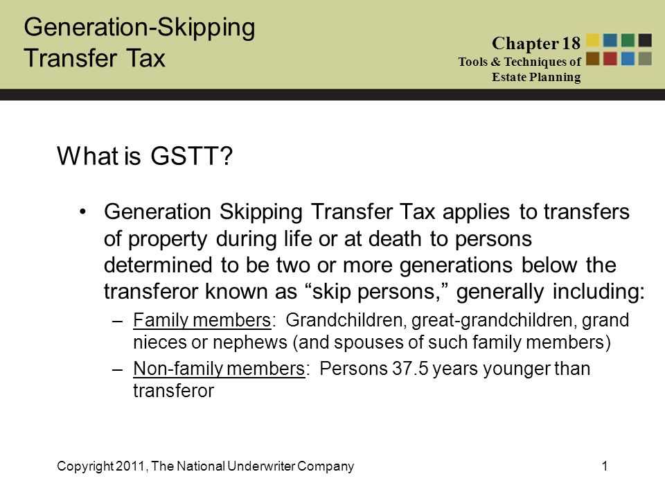 Who is responsible for paying the GSTT?